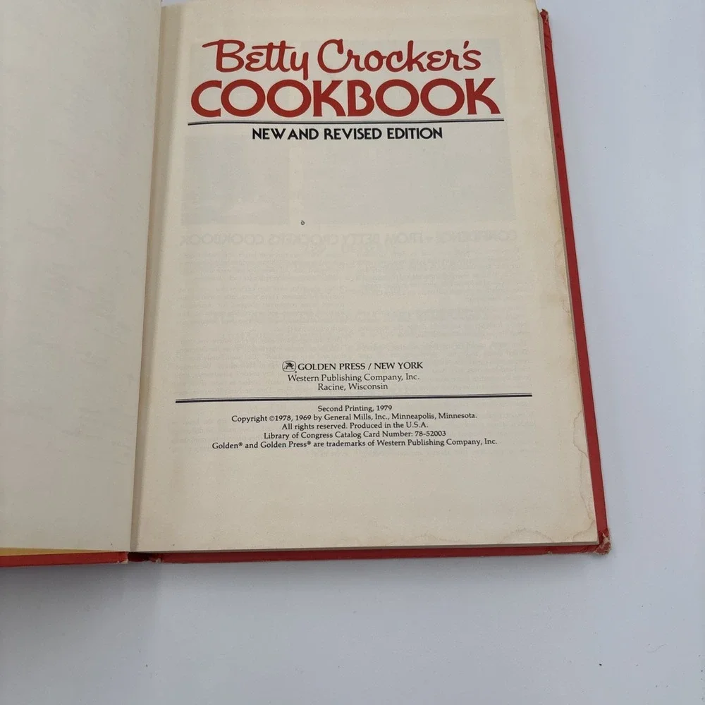 VTG Betty Crocker's Cookbook New and Revised Edition HC Second Printing 1979‎